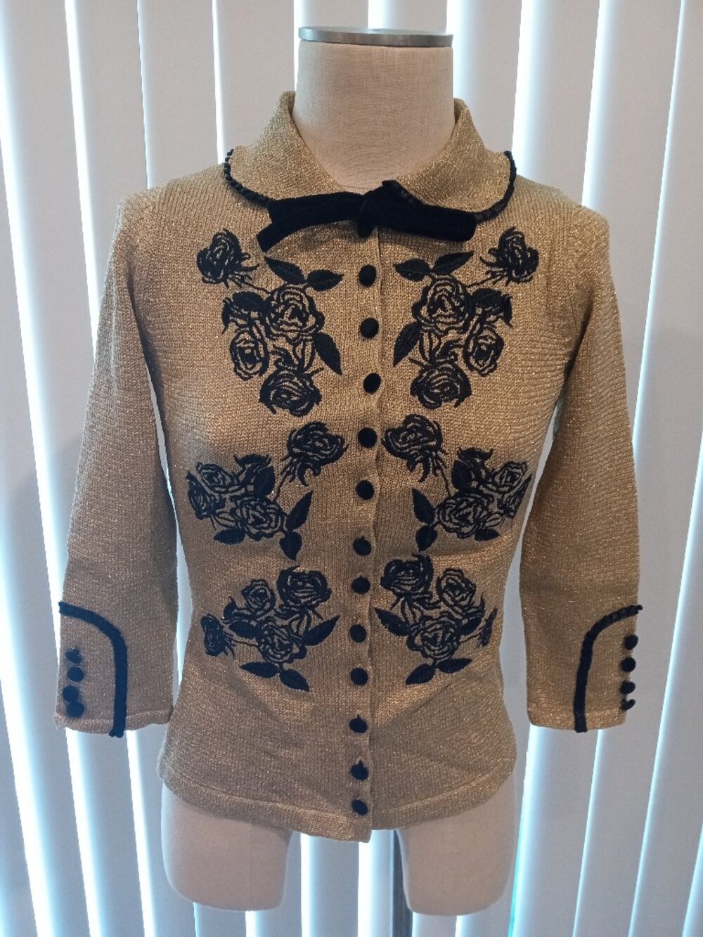 Wheels and Dollbaby Dita Von Teese Gold Cardigan BOX INCLUDED